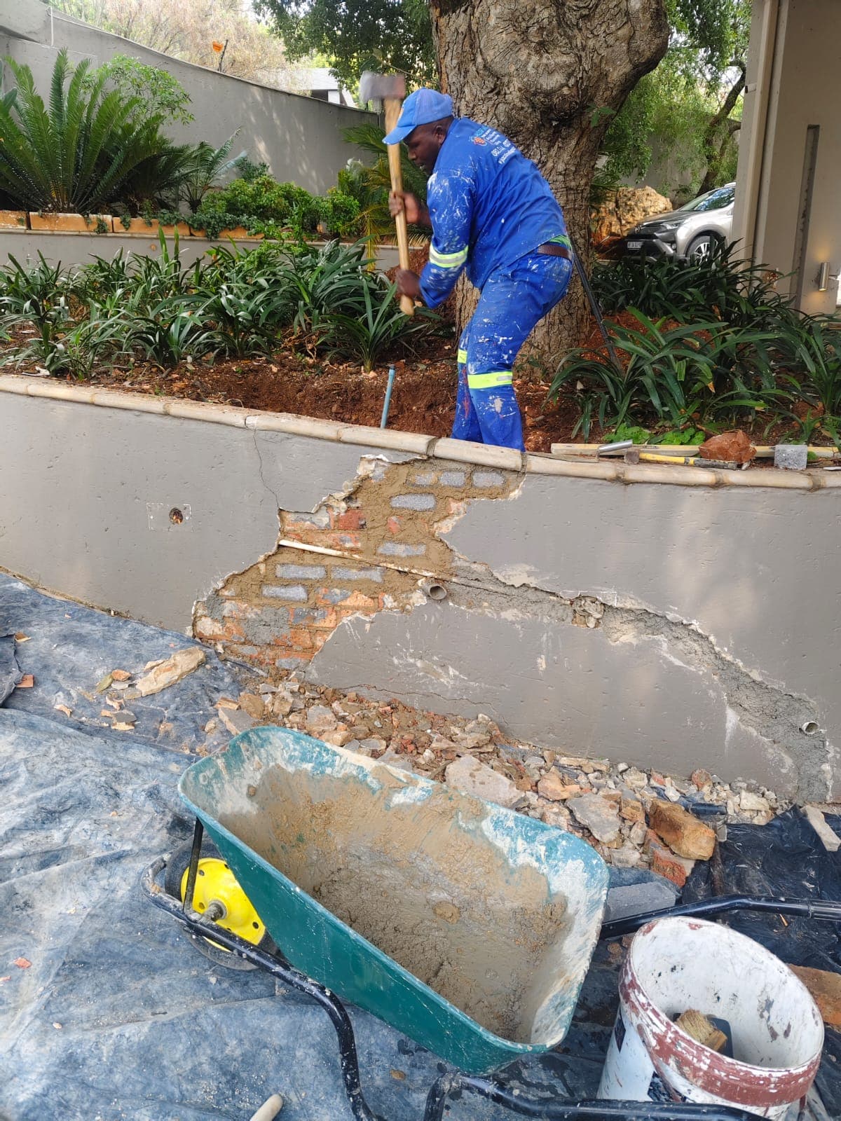 Exterior Wall Masonry Repair
