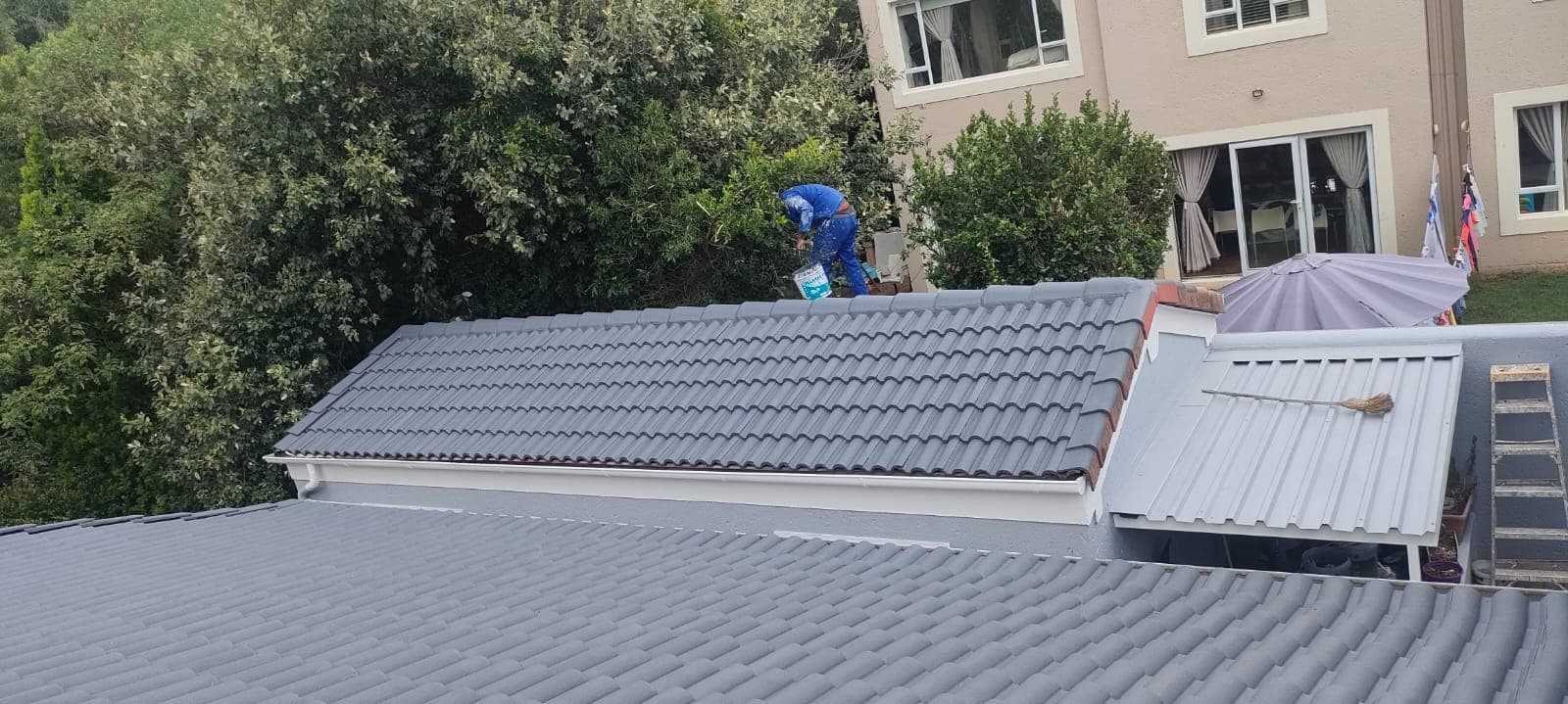 Roof Painting In Progress